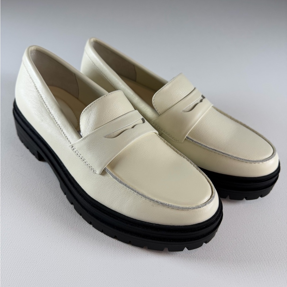 QUINCE Italian Leather Lug Sole Loafer Bone NEW Size 7.5, 8 & 9 - Picture 10 of 13